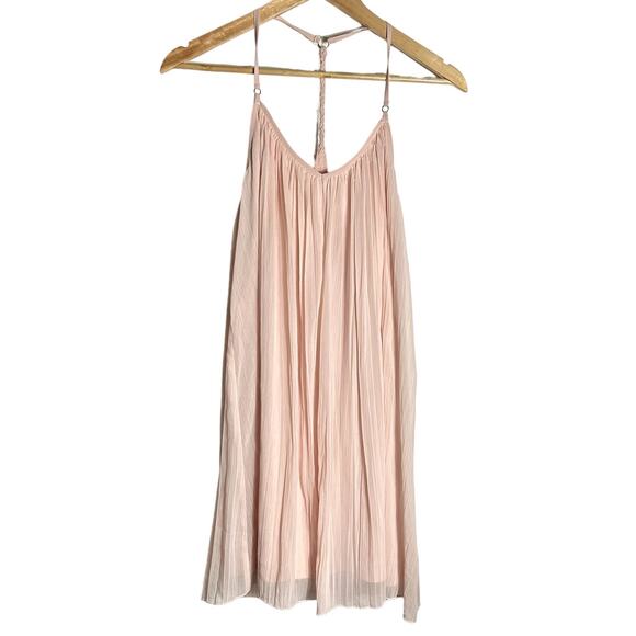 Abercrombie & Fitch Pastel light pink pleated Mini Dress Size M - Picture 3 of 11